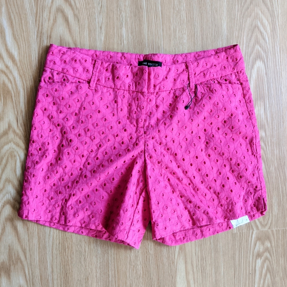 NWOT The Limited Wmn's 4 Pink Eyelet Dressy Shorts